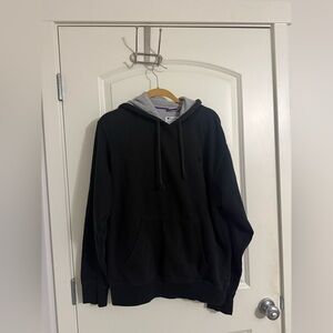 Black And Grey Champion Pullover Hoodie Size M